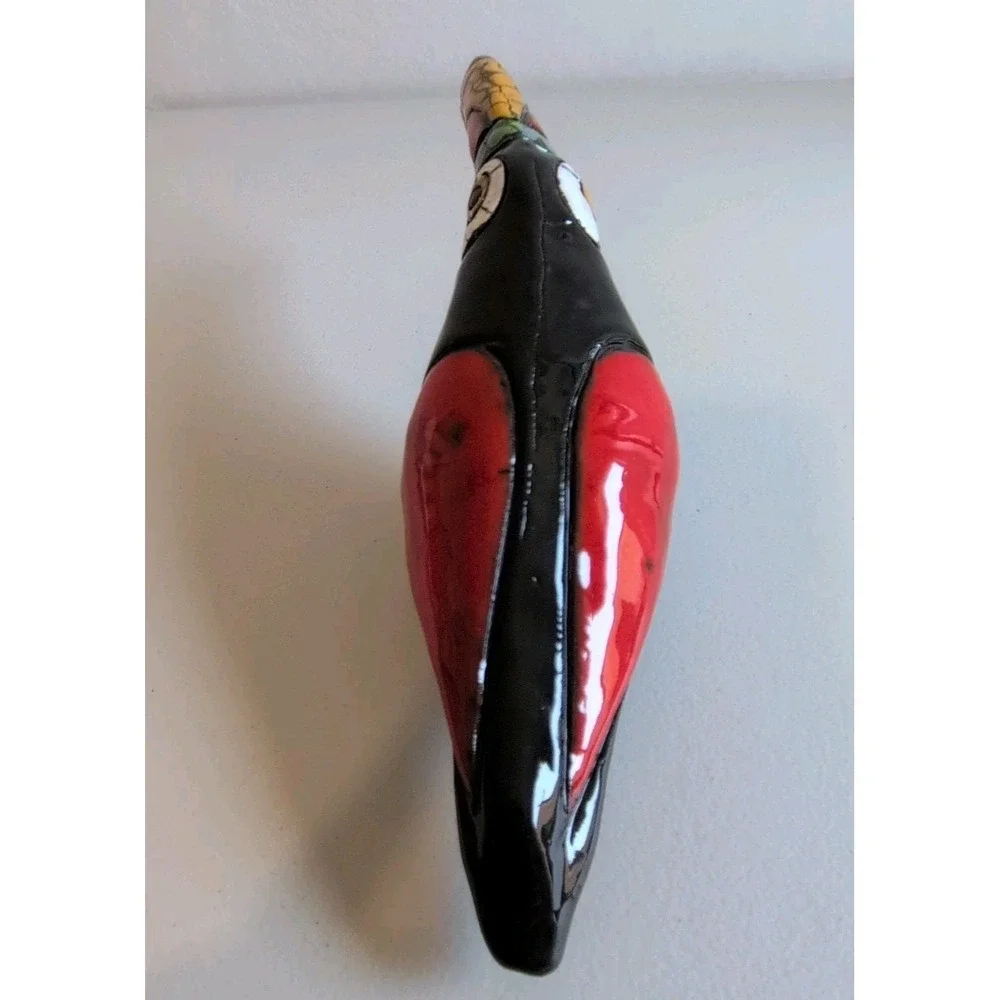 Vintage Multicolored Brazilian Ceramic Toucan Wall Hanger 11